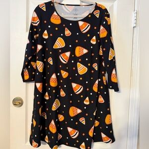 St. John's Bay Black and Orange Mini Dress